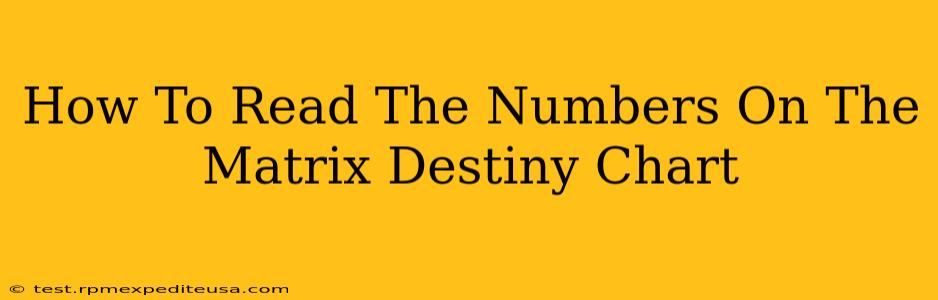 How To Read The Numbers On The Matrix Destiny Chart